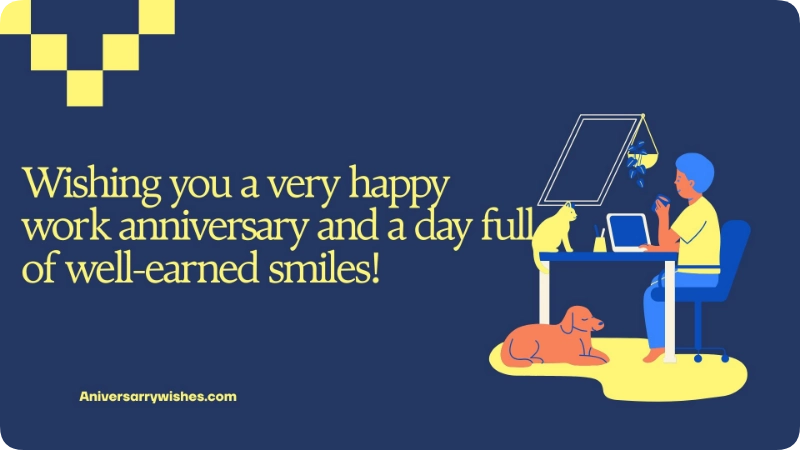 Simple and Happy Work Anniversary Wishes
