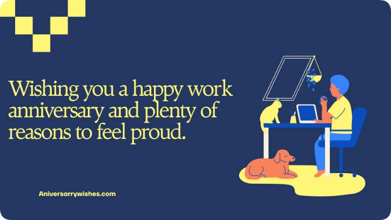 Simple and Happy Work Anniversary Wishes