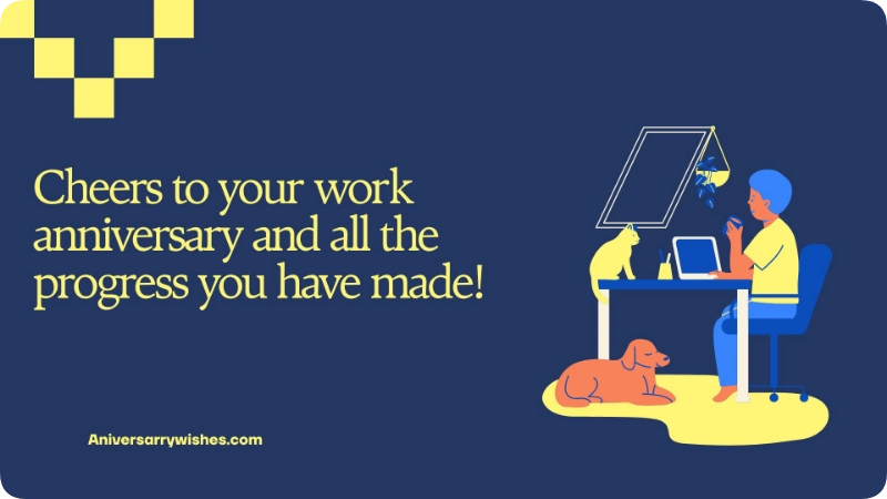 Simple and Happy Work Anniversary Wishes