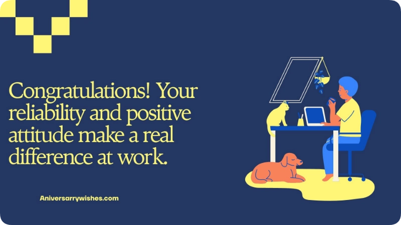 Work Anniversary Wishes for an Employee