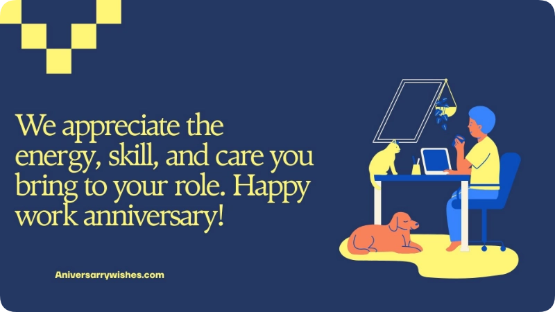 Work Anniversary Wishes for Employees